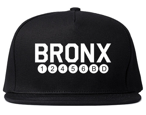 Bronx Transit Logos Black Snapback Hat