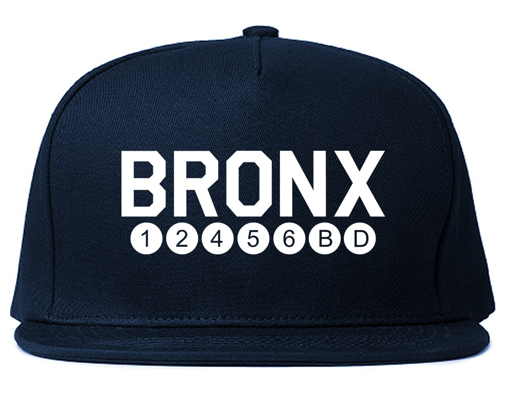 Bronx Transit Logos Navy Blue Snapback Hat