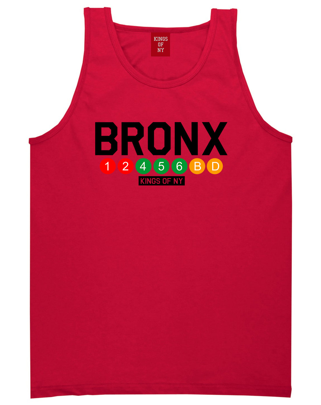 Bronx Transit Logos Tank Top Shirt in Red