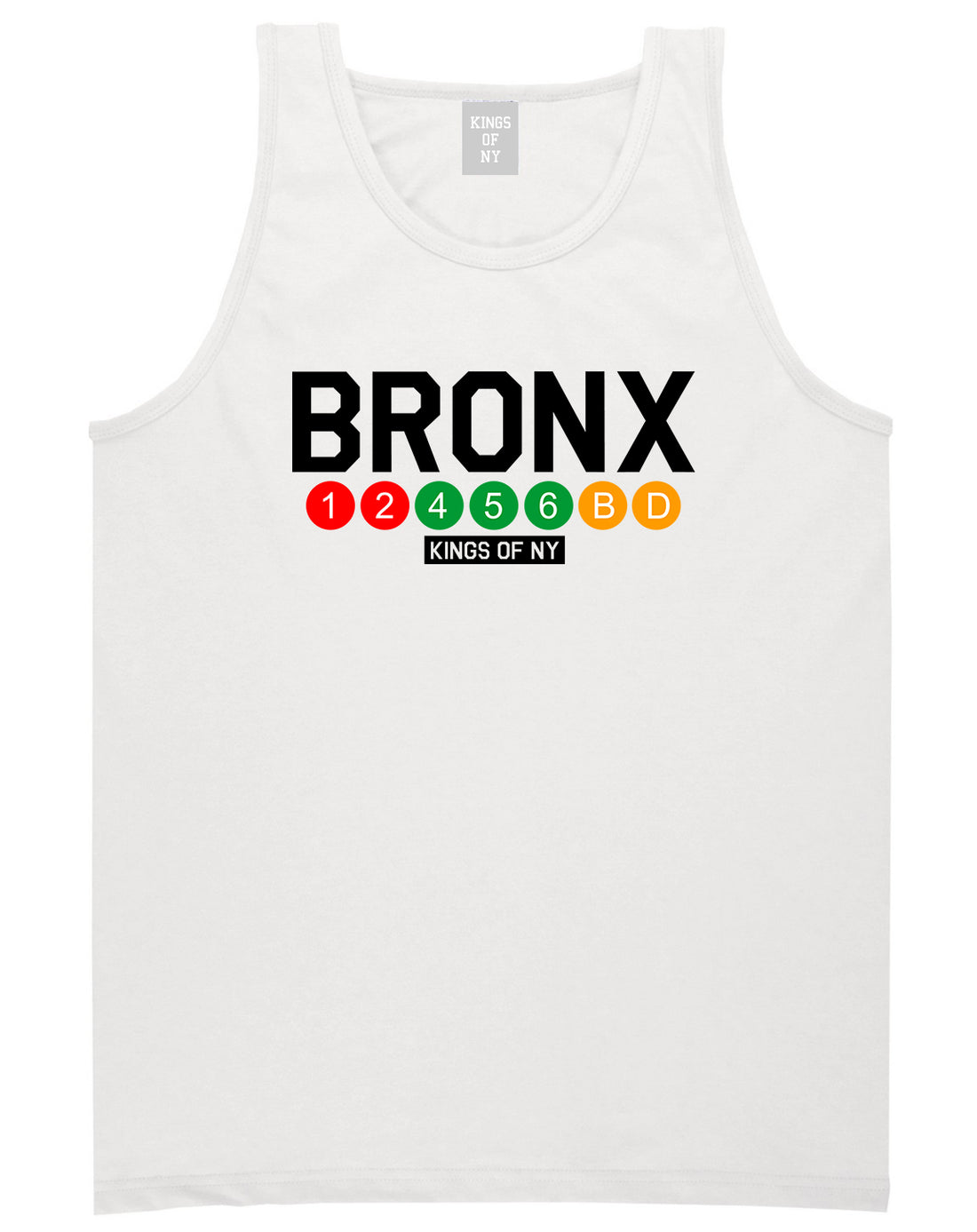 Bronx Transit Logos Tank Top Shirt in White
