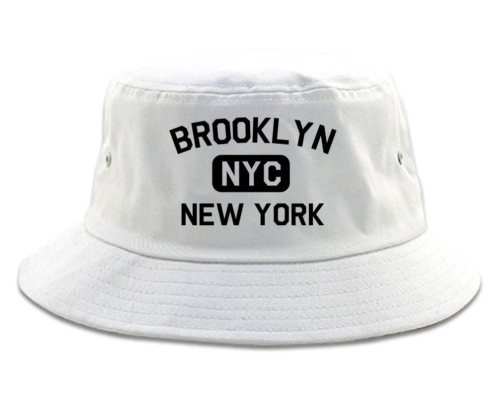 Brooklyn Gym NYC New York Mens Bucket Hat White