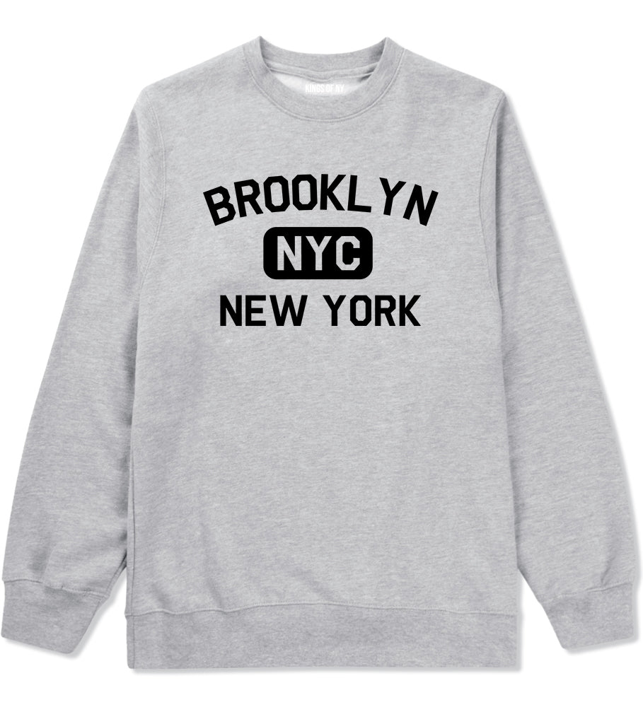 Brooklyn Gym NYC New York Mens Crewneck Sweatshirt Grey