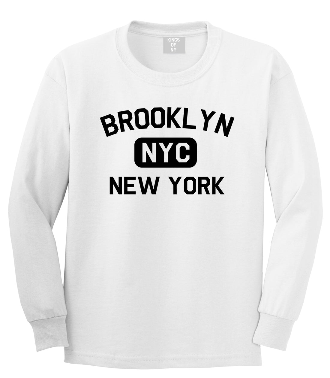 Brooklyn Gym NYC New York Mens Long Sleeve T-Shirt White