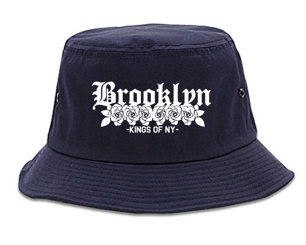 Brooklyn Roses Kings Of NY Mens Bucket Hat Navy Blue