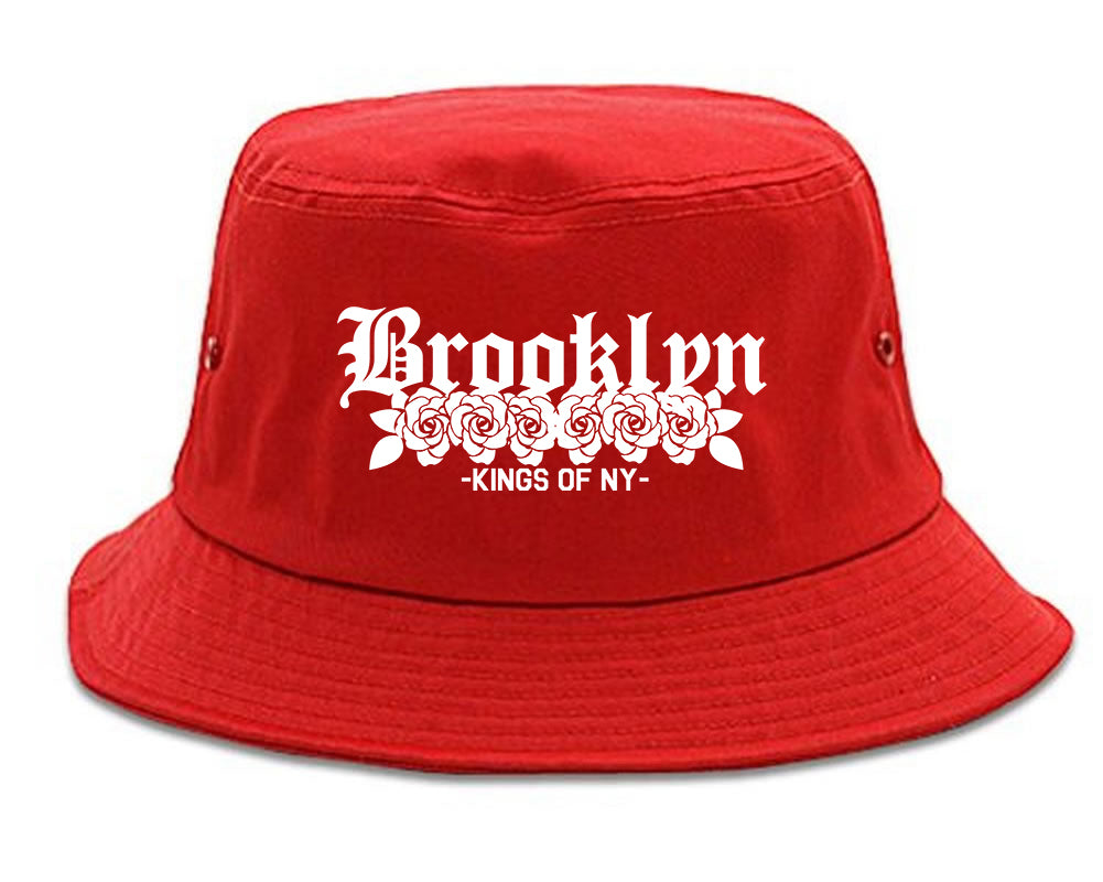 Brooklyn Roses Kings Of NY Mens Bucket Hat Red