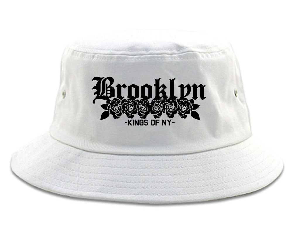 Brooklyn Roses Kings Of NY Mens Bucket Hat White