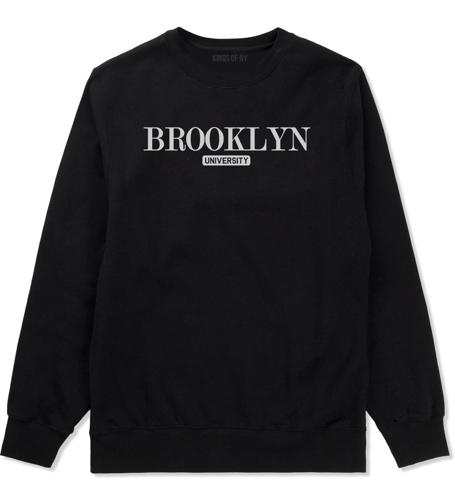 Brooklyn University New York Mens Crewneck Sweatshirt Black