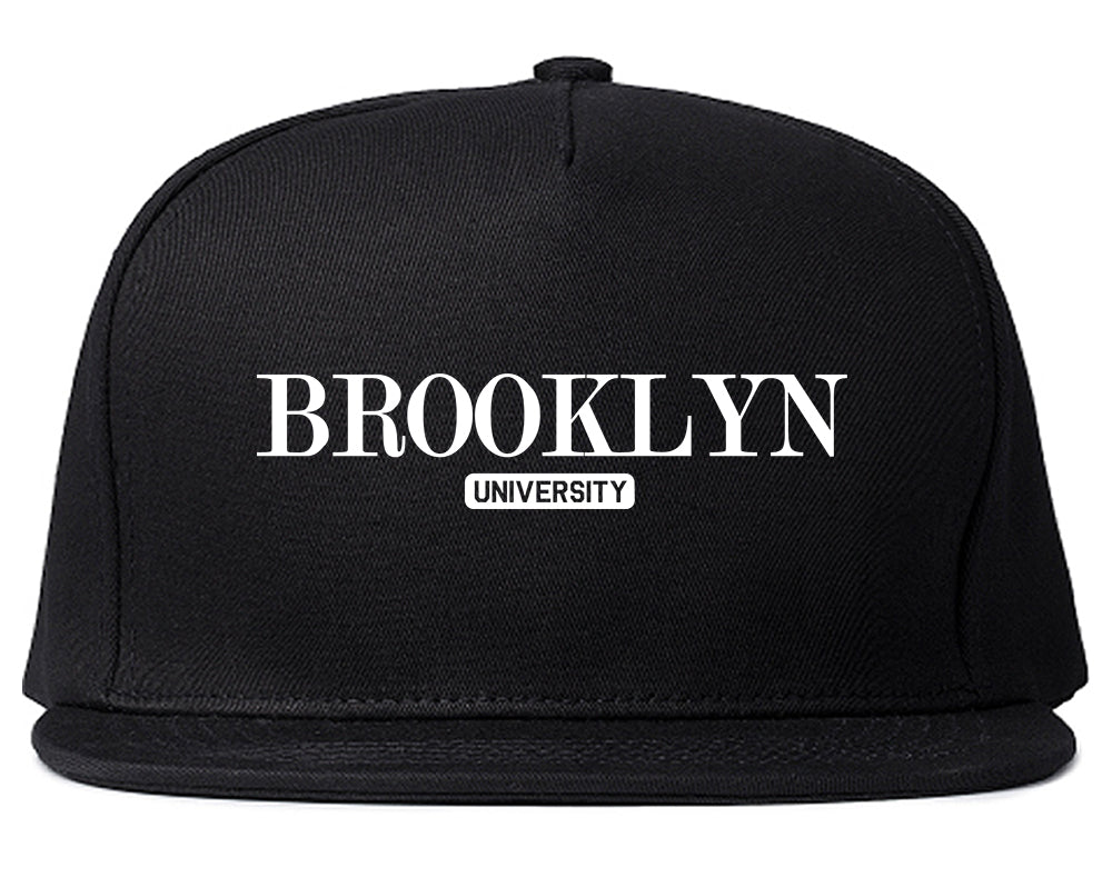 Brooklyn University New York Mens Snapback Hat Black