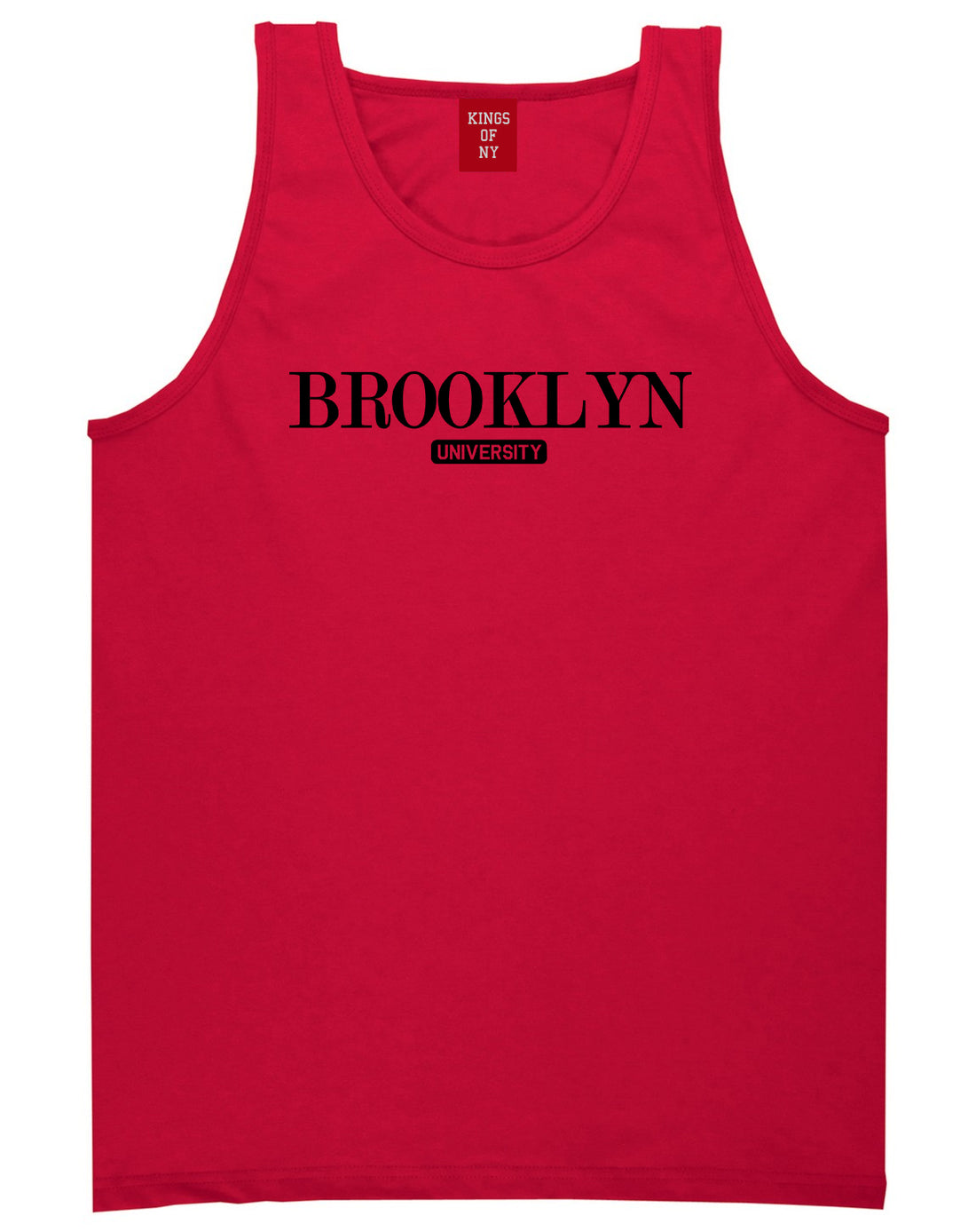 Brooklyn University New York Mens Tank Top T-Shirt Red