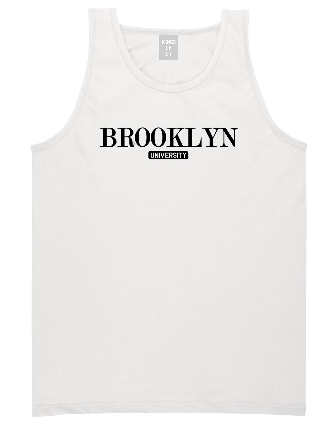 Brooklyn University New York Mens Tank Top T-Shirt White