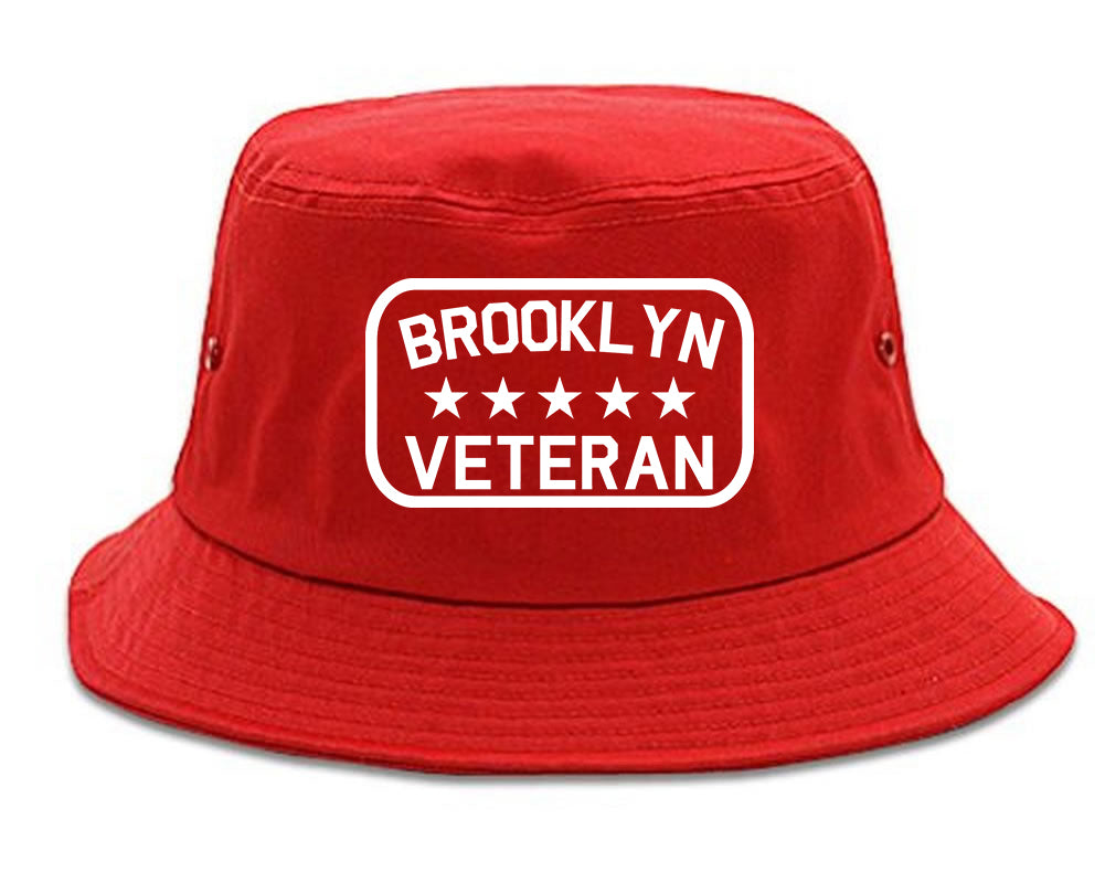 Brooklyn Veteran Mens Snapback Hat Red