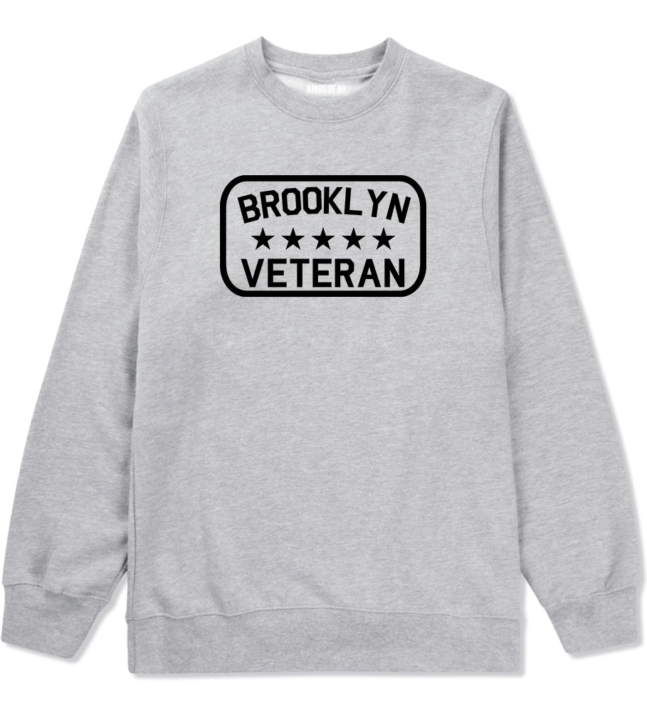 Brooklyn Veteran Mens Crewneck Sweatshirt Grey