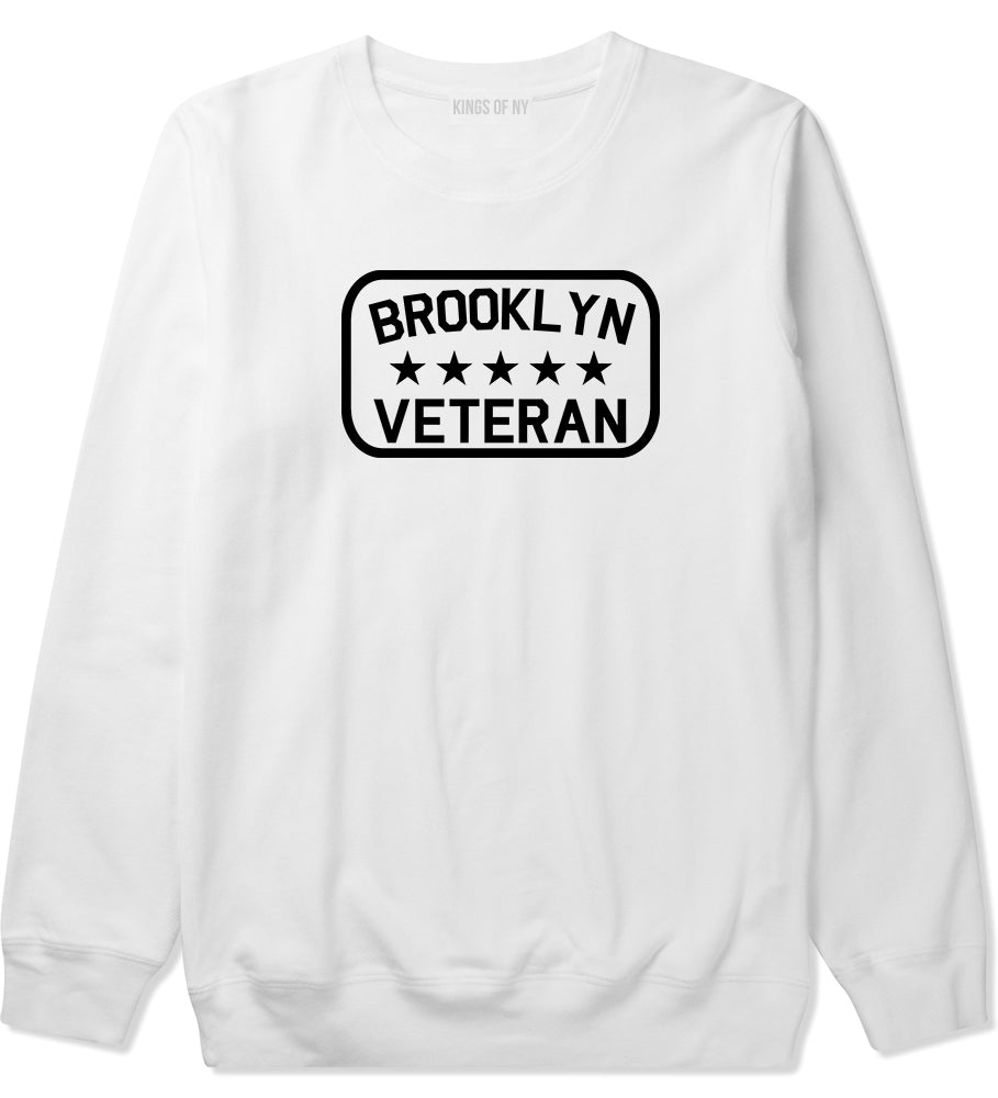Brooklyn Veteran Mens Crewneck Sweatshirt White