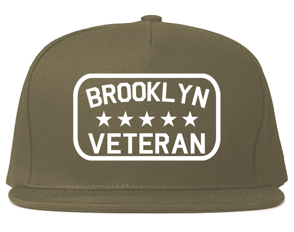 Brooklyn Veteran Mens Snapback Hat Grey