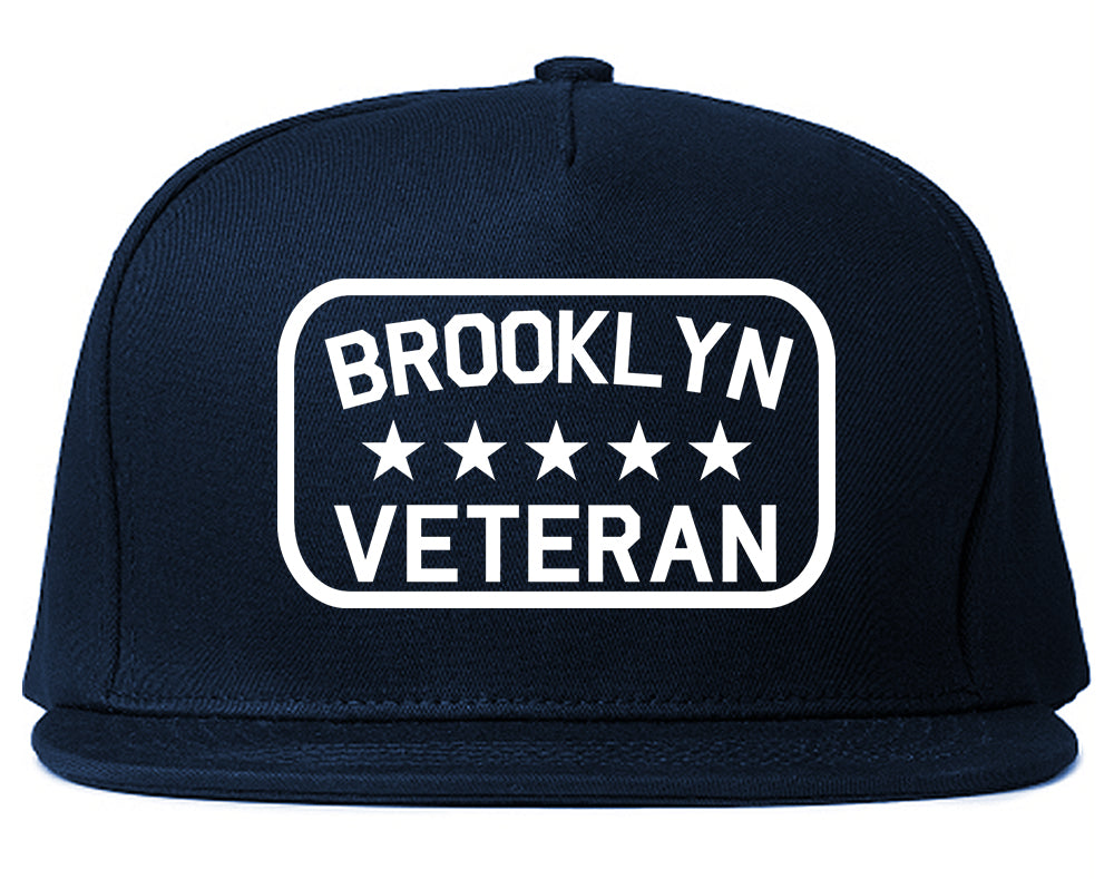 Brooklyn Veteran Mens Snapback Hat Navy Blue