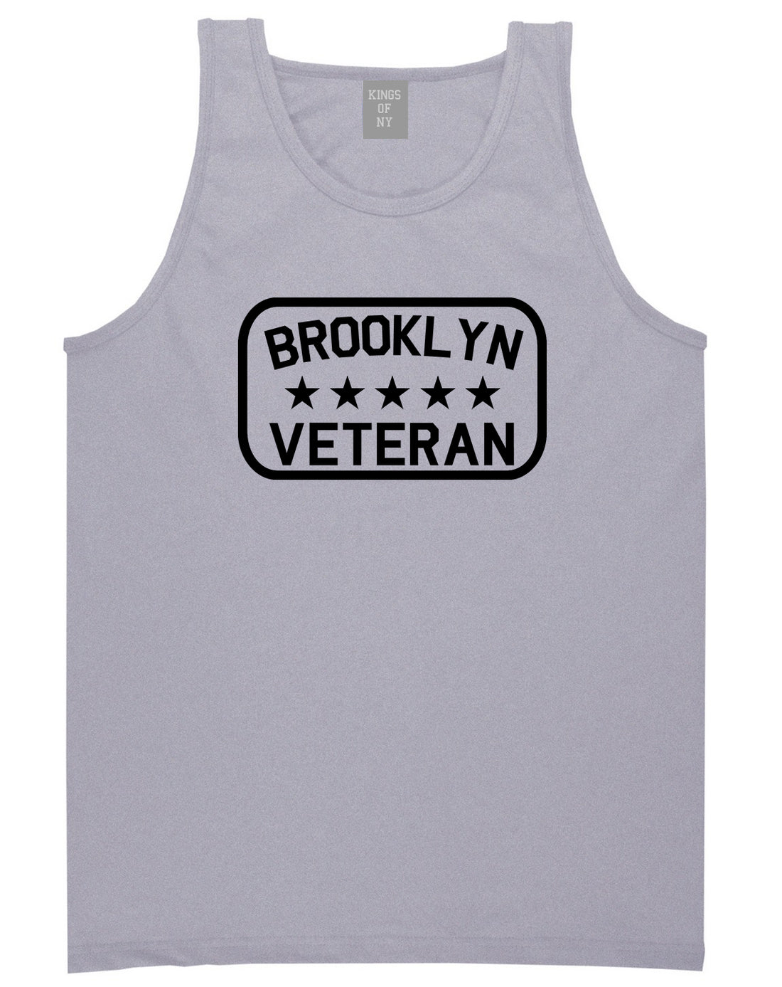 Brooklyn Veteran Mens Tank Top Shirt Grey