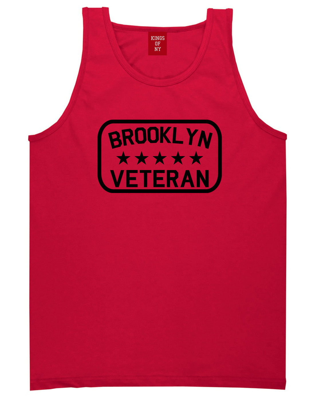 Brooklyn Veteran Mens Tank Top Shirt Red