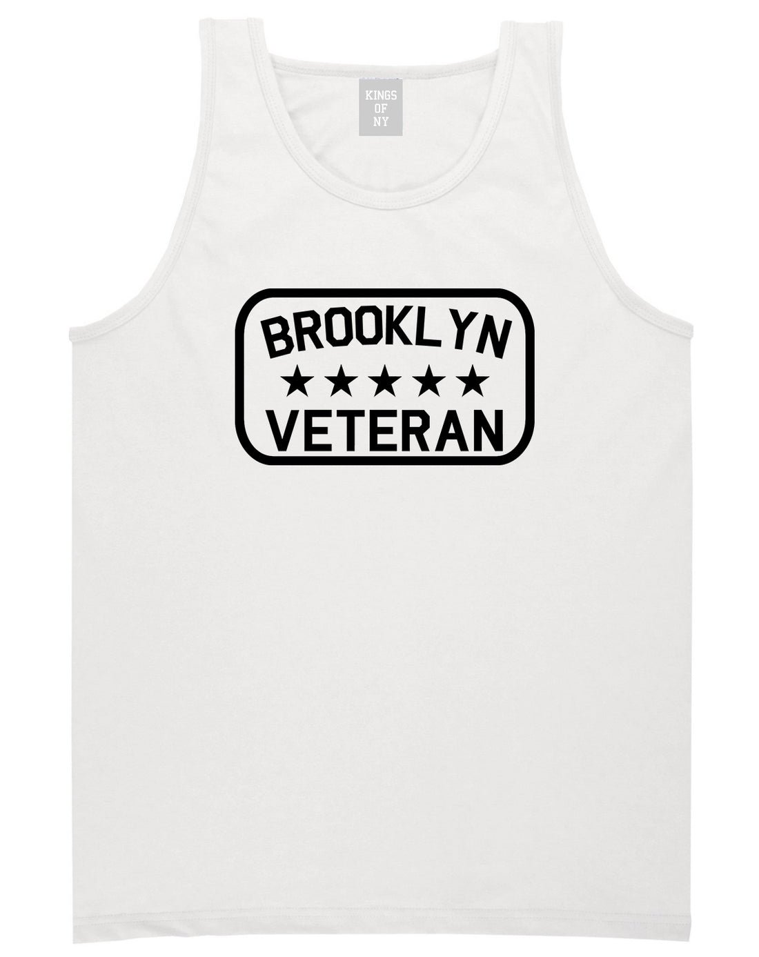 Brooklyn Veteran Mens Tank Top Shirt White