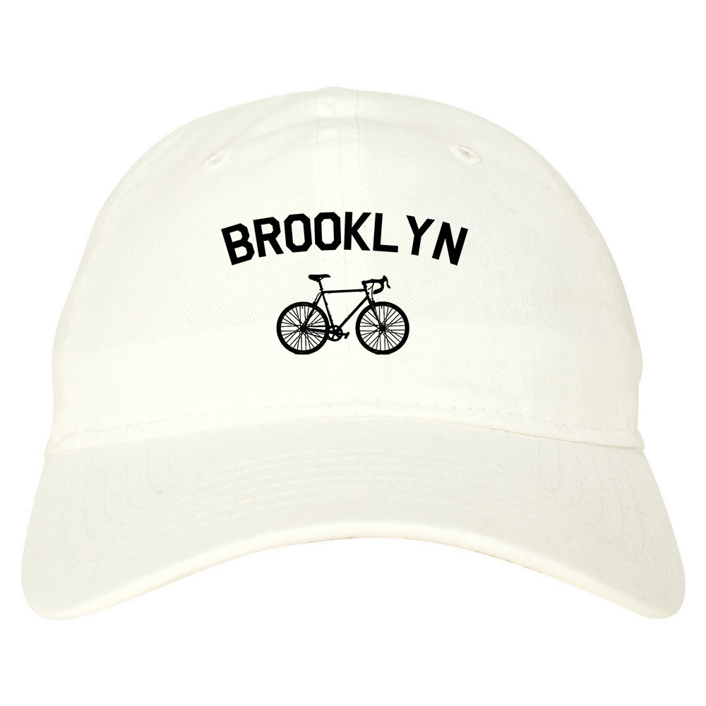 Brooklyn Vintage Bike Cycling Mens Dad Hat White