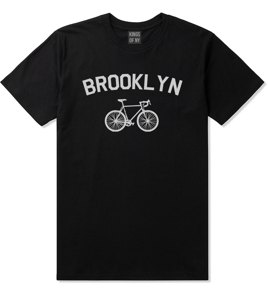 Brooklyn Vintage Bike Cycling Mens T-Shirt Black