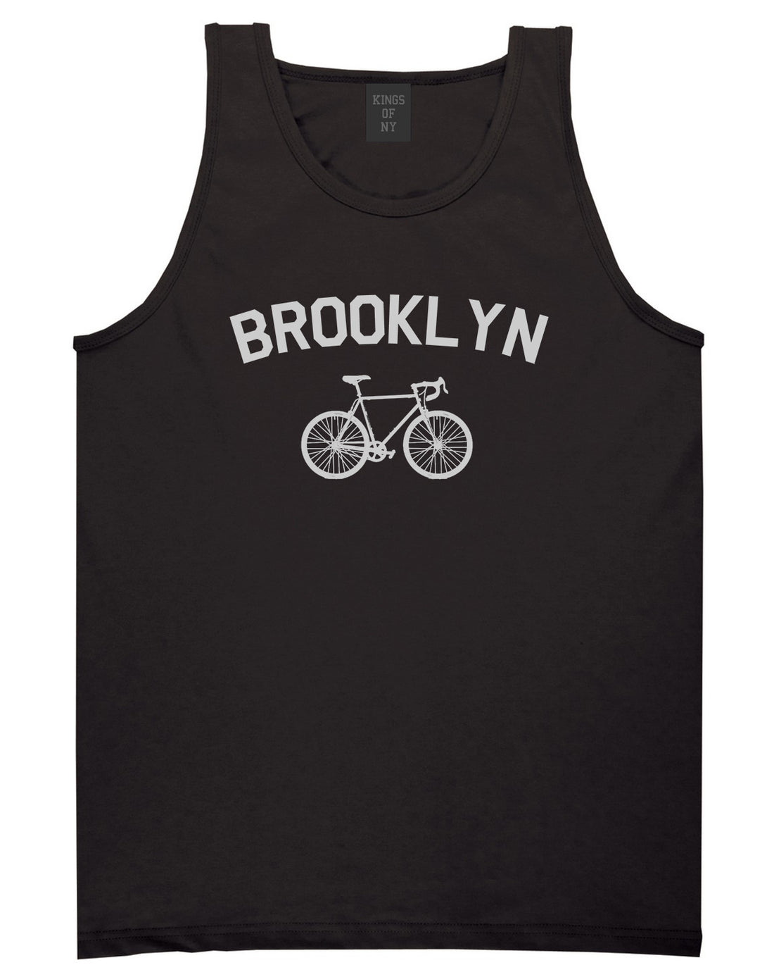 Brooklyn Vintage Bike Cycling Mens Tank Top T-Shirt Black