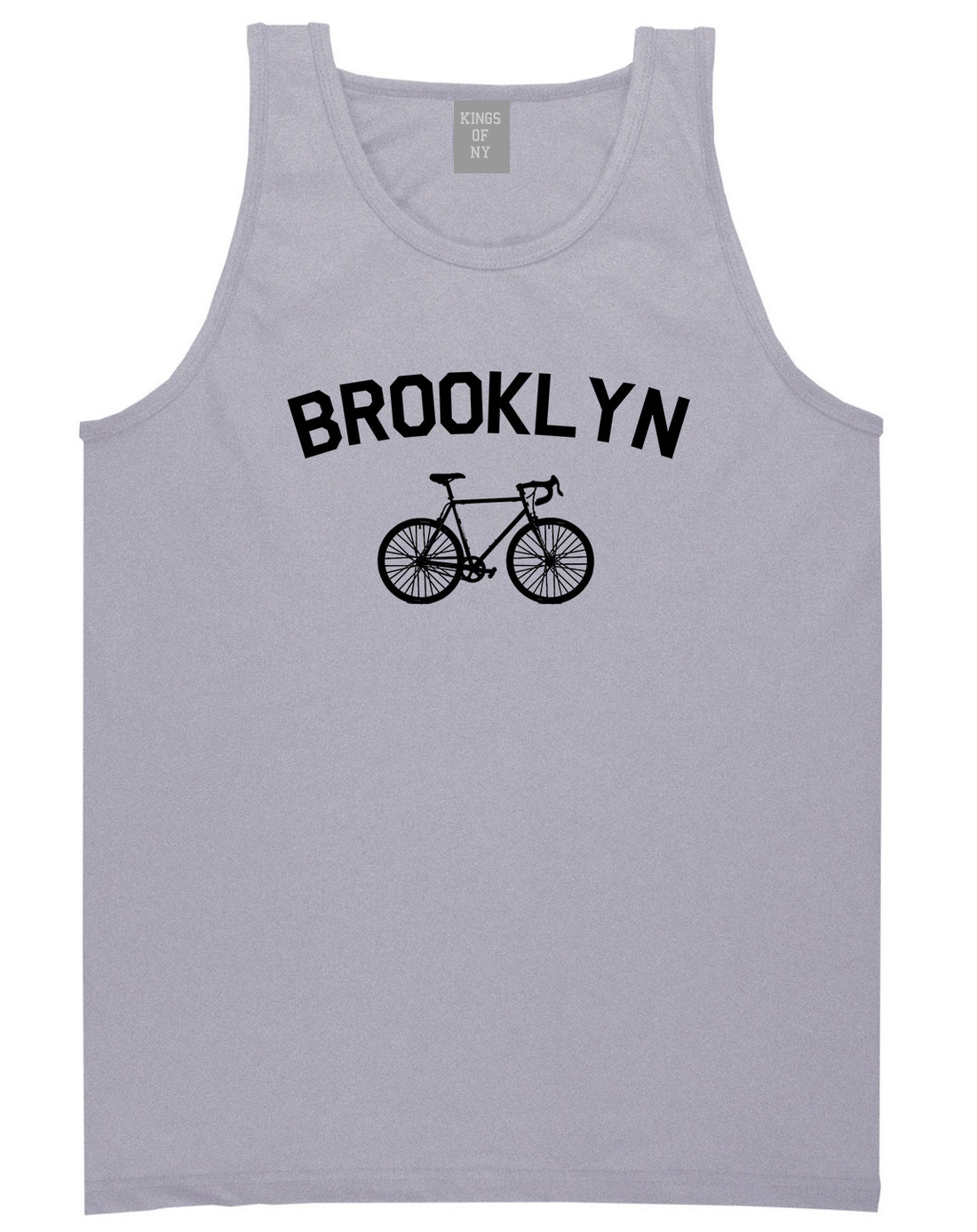 Brooklyn Vintage Bike Cycling Mens Tank Top T-Shirt Grey
