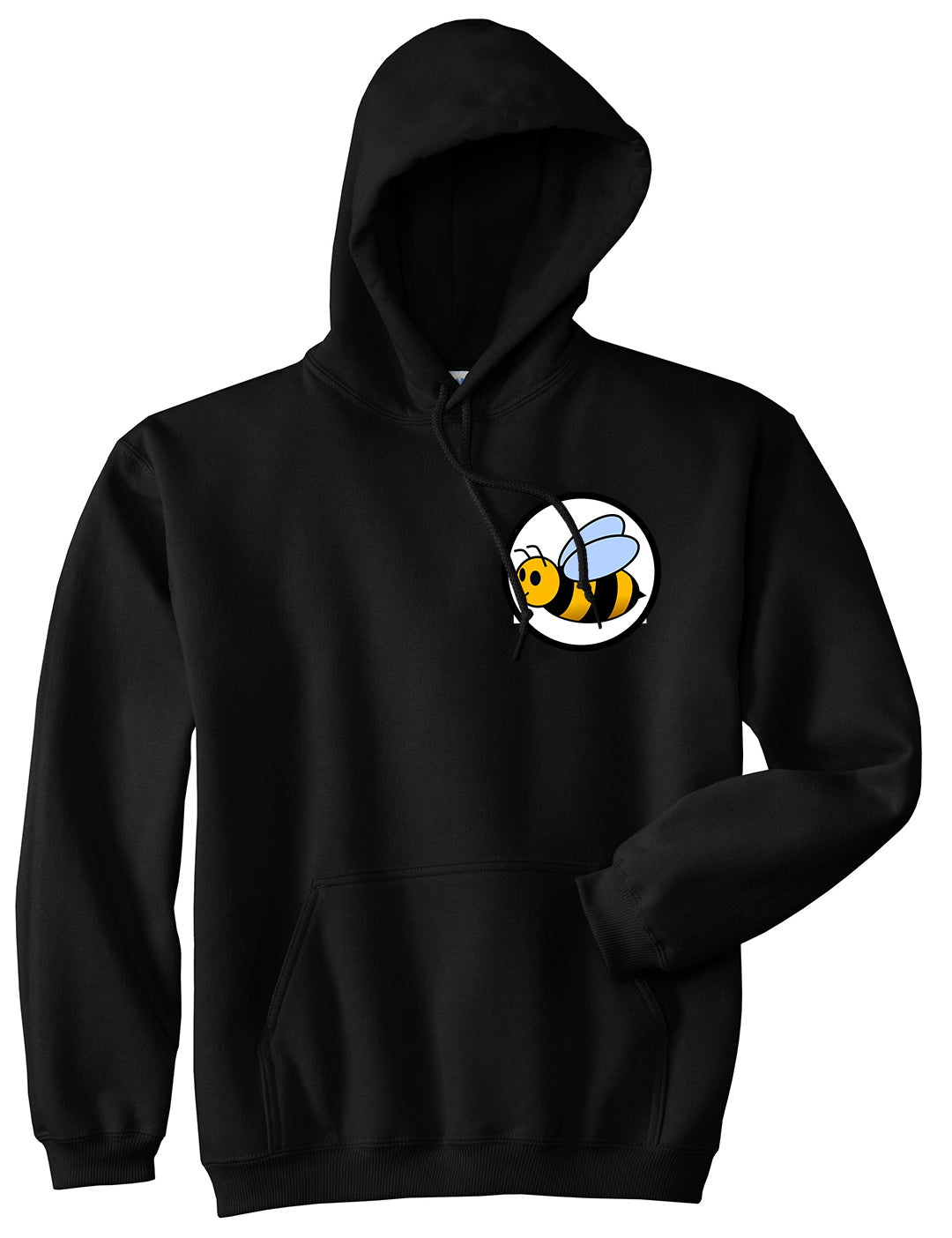 Bubble Bee Chest Mens Black Pullover Hoodie by Kings Of NY