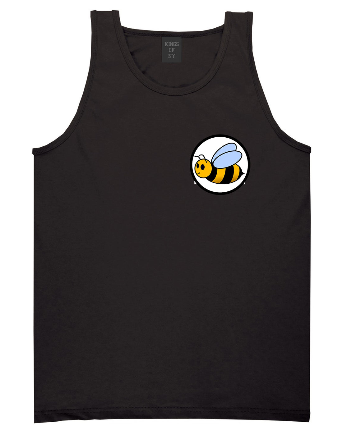 Bubble_Bee_Chest Mens Black Tank Top Shirt by Kings Of NY
