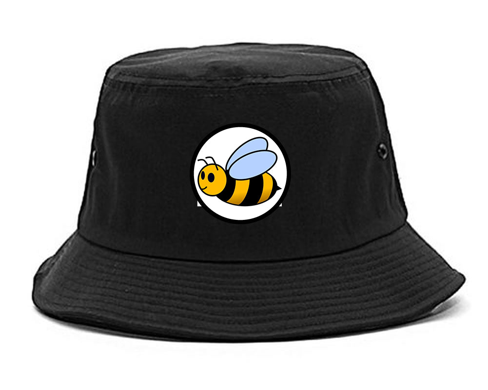 Bubble_Bee_Chest Mens Black Bucket Hat by Kings Of NY