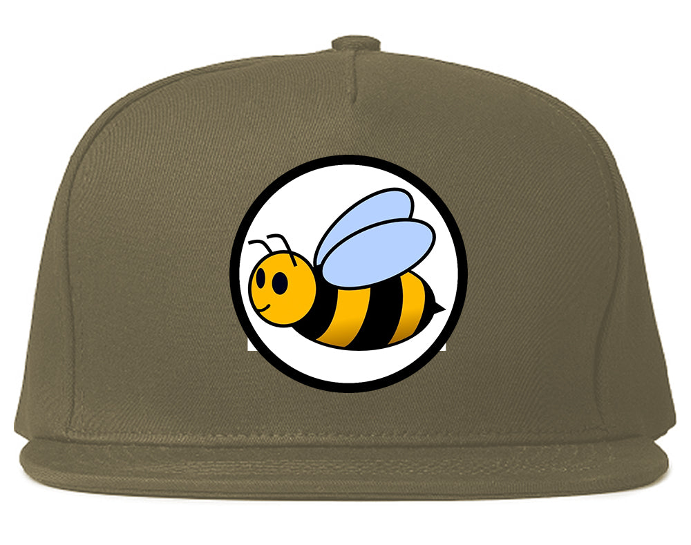 Bubble_Bee_Chest Mens Grey Snapback Hat by Kings Of NY