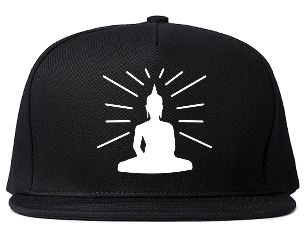 Buddha Snapback Hat Black