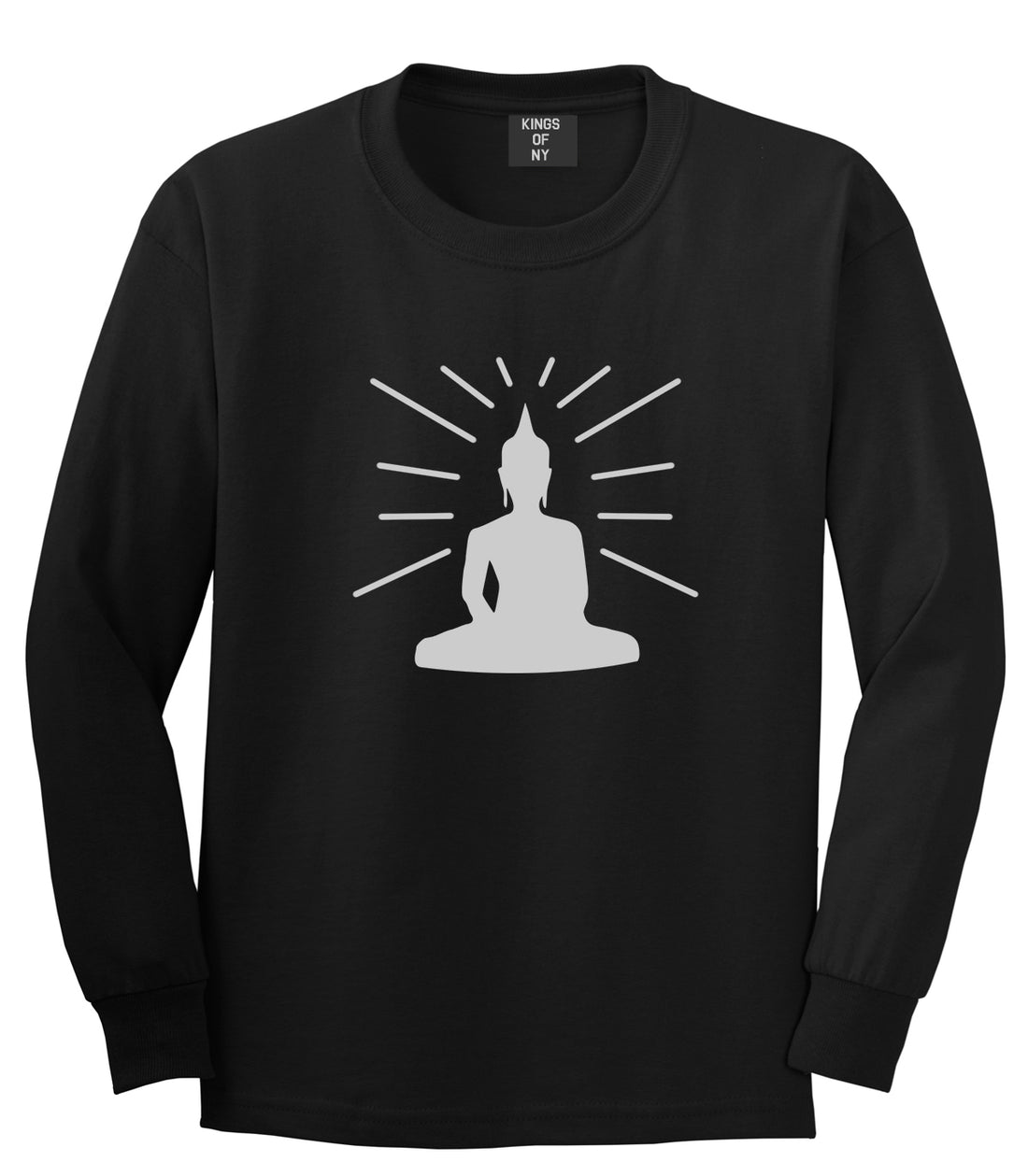Buddha Black Long Sleeve T-Shirt by Kings Of NY