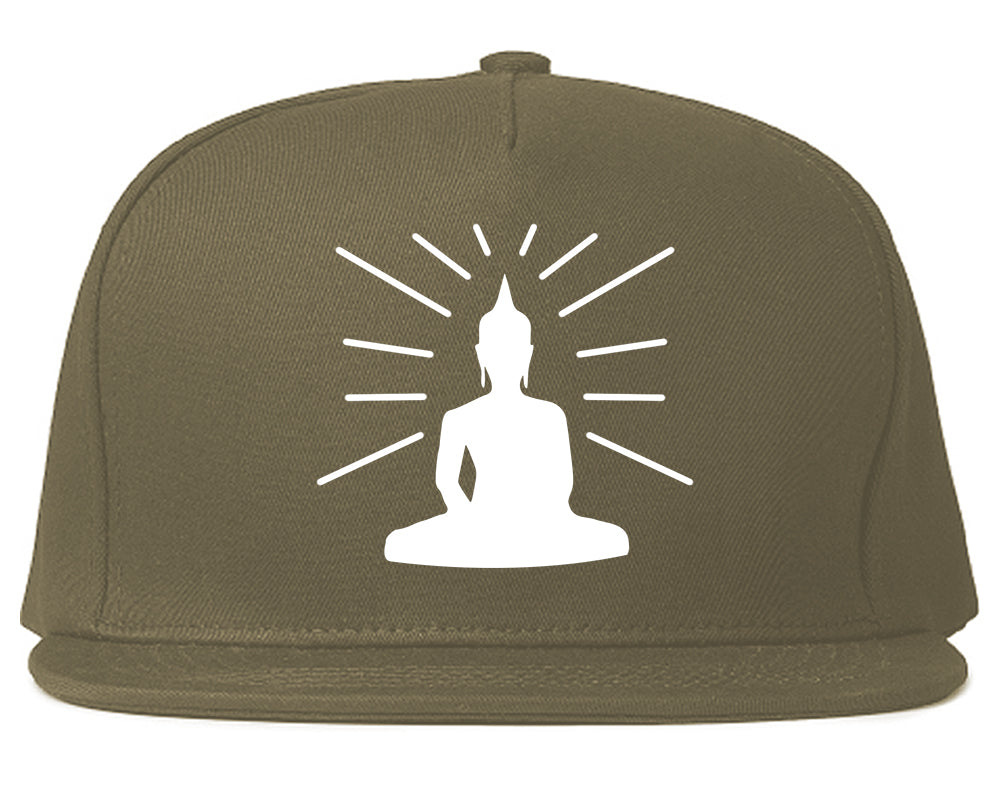 Buddha Snapback Hat Grey