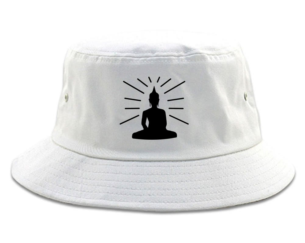 Buddha Bucket Hat White