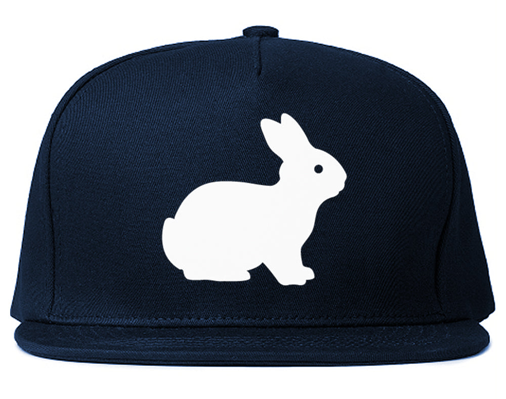 Bunny Rabbit Easter Chest Snapback Hat Blue