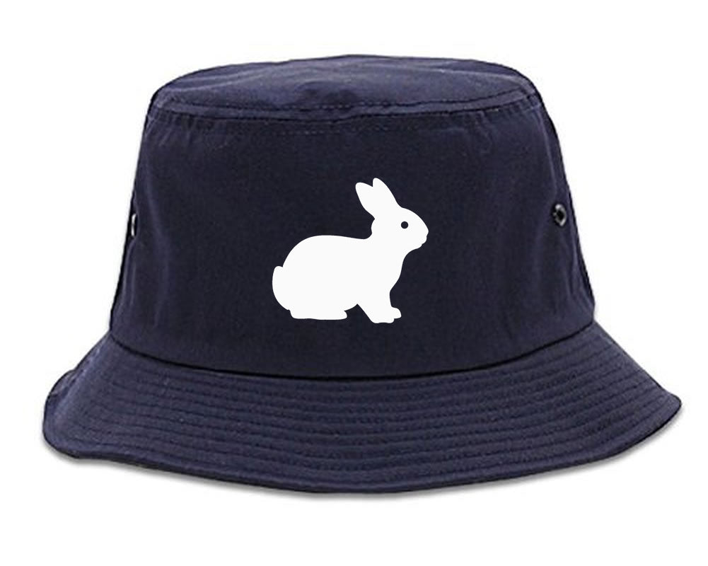 Bunny Rabbit Easter Chest Bucket Hat Blue