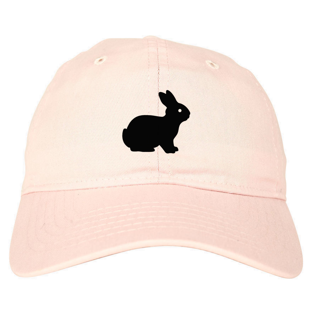 Bunny Rabbit Easter Chest Dad Hat Baseball Cap Pink