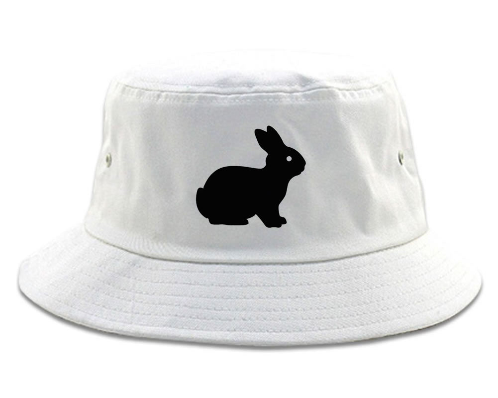 Bunny Rabbit Easter Chest Bucket Hat White