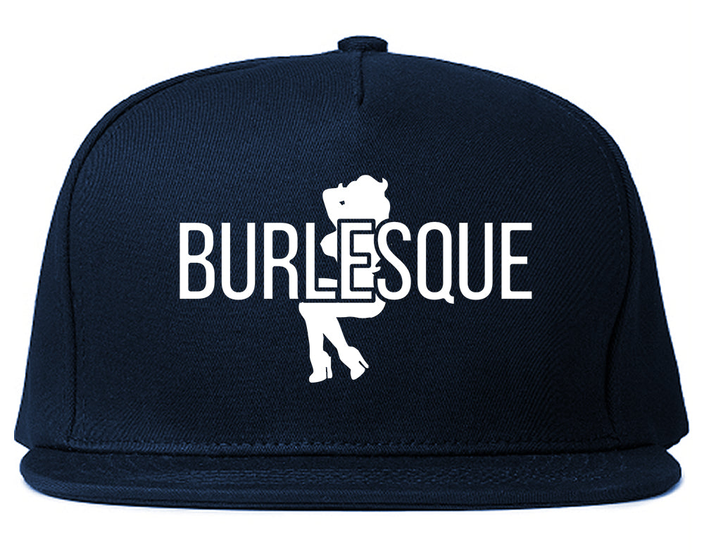 Burlesque Girl Snapback Hat Blue
