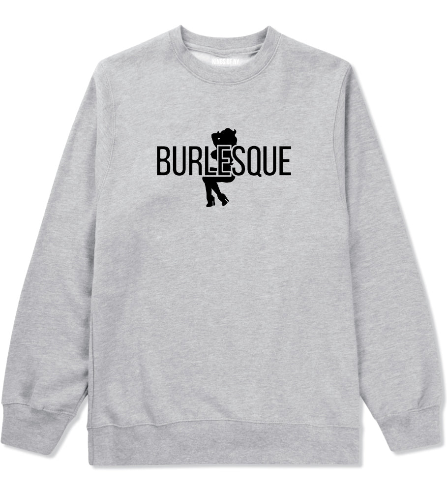 Burlesque Girl Grey Crewneck Sweatshirt by Kings Of NY