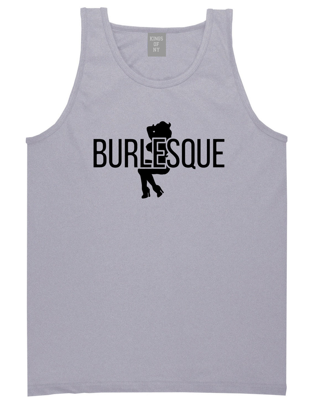 Burlesque Girl Grey Tank Top Shirt by Kings Of NY
