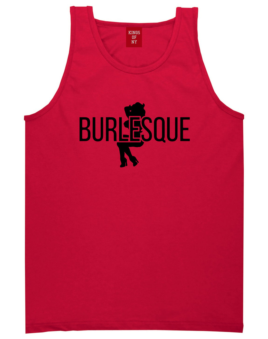 Burlesque Girl Red Tank Top Shirt by Kings Of NY