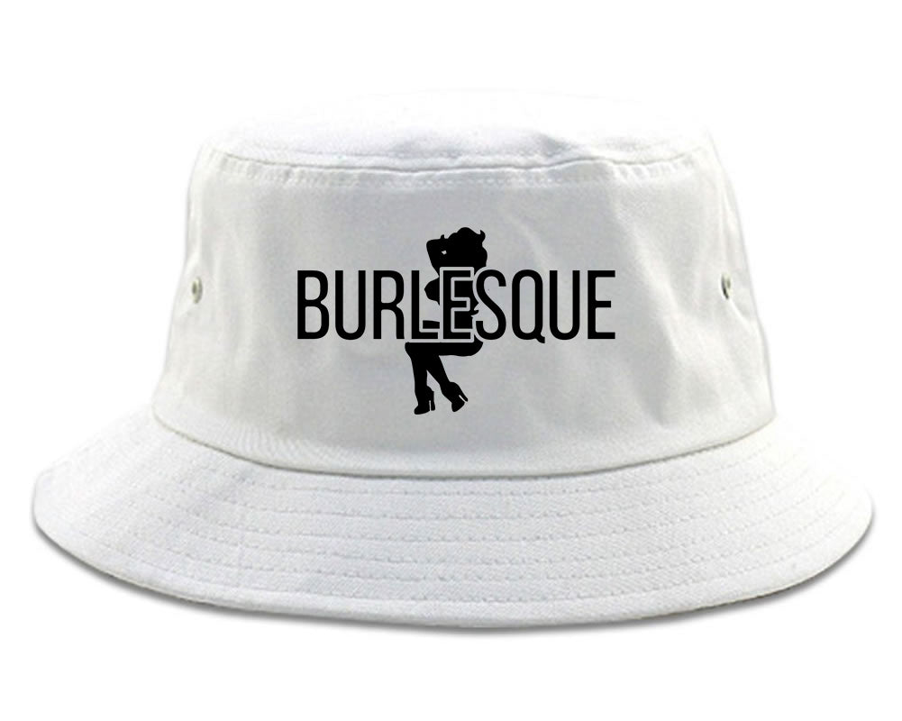 Burlesque Girl Bucket Hat White