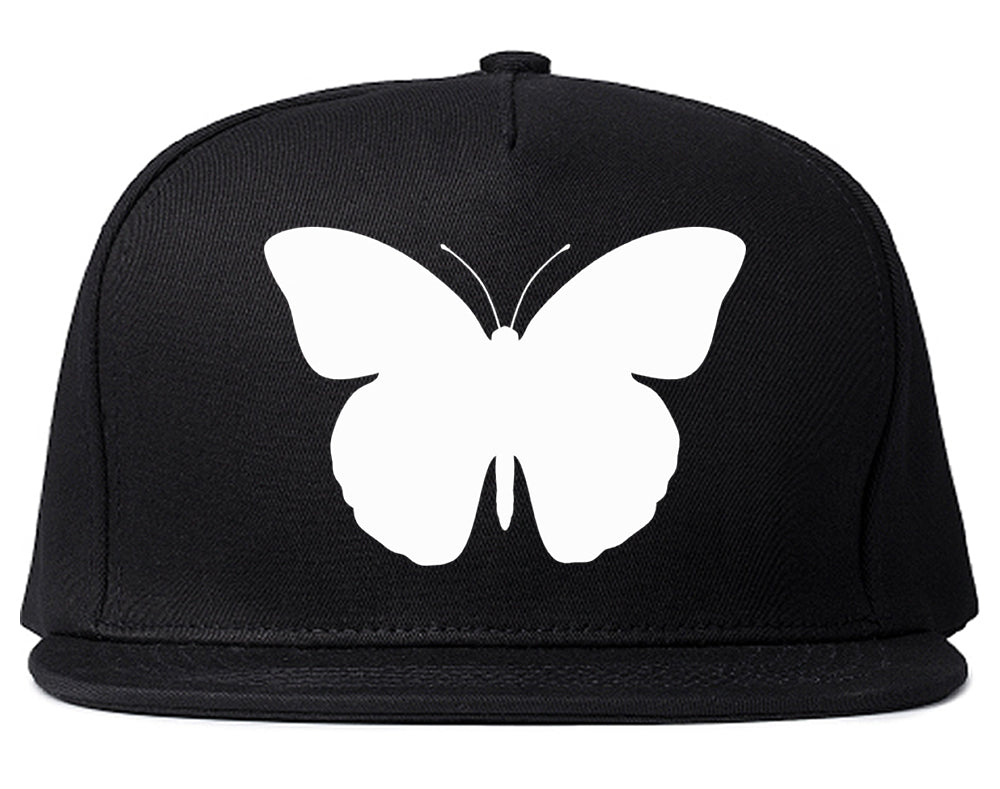 Butterfly Chest Snapback Hat Black