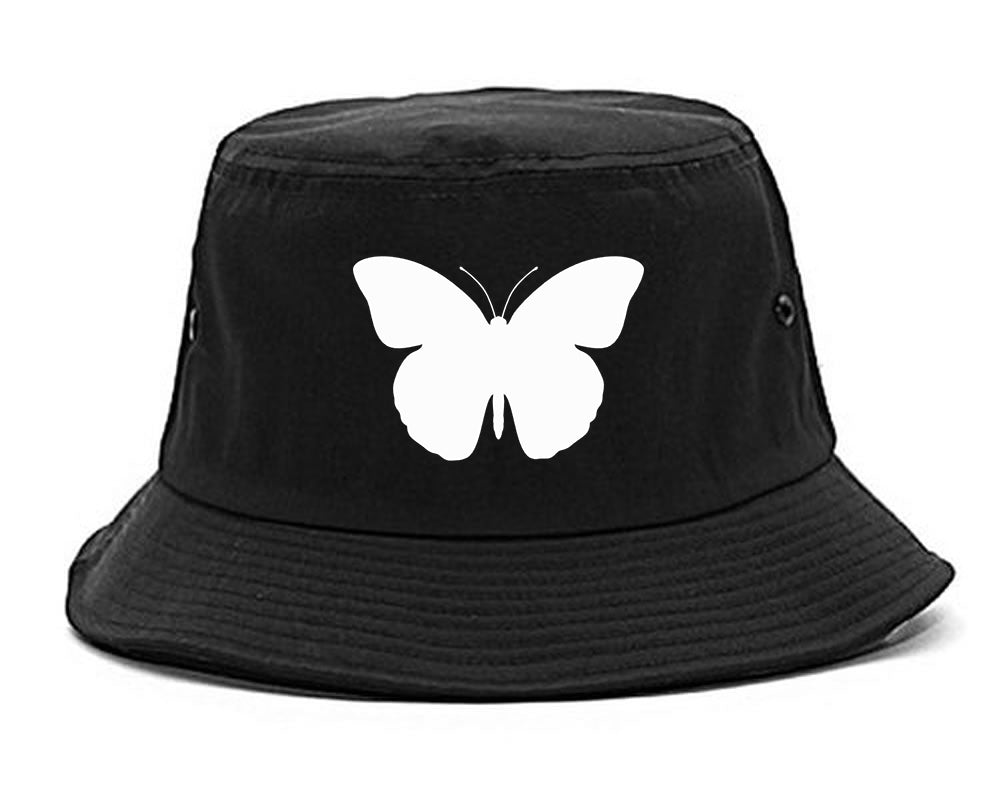 Butterfly Chest Bucket Hat Black