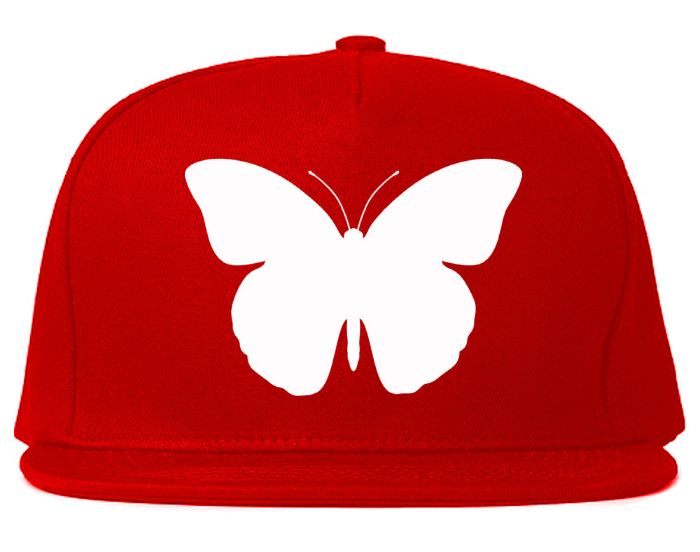 Butterfly Chest Snapback Hat Red