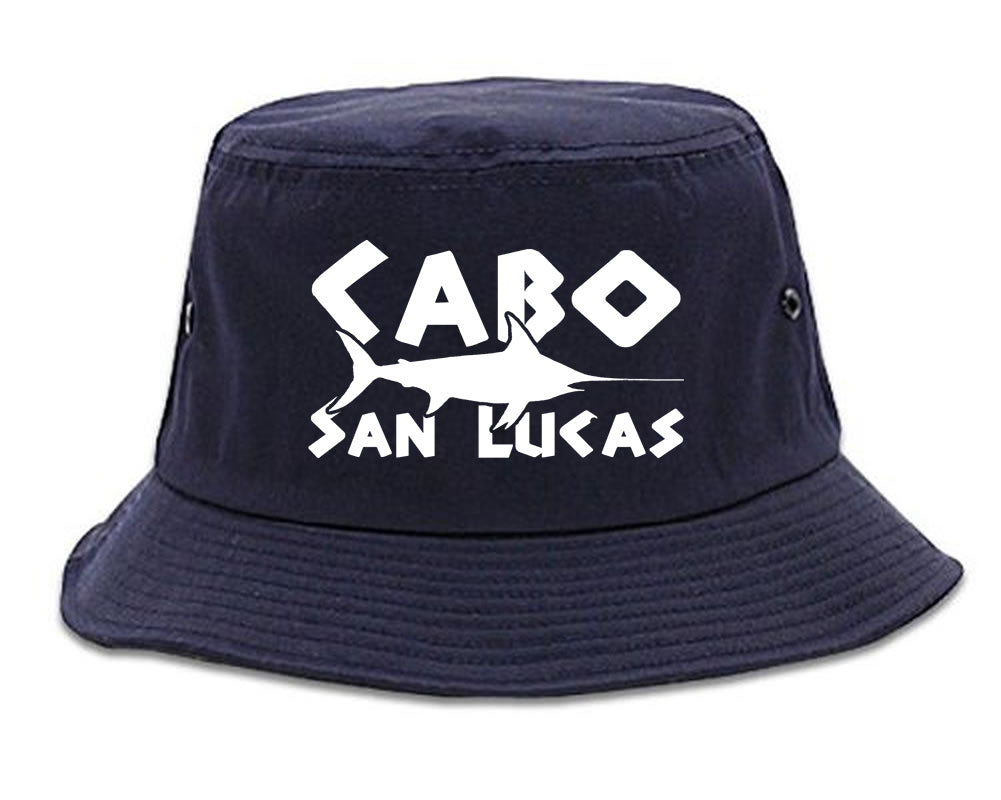 Cabo San Lucas Mexico Swordfish Mens Bucket Hat Navy Blue