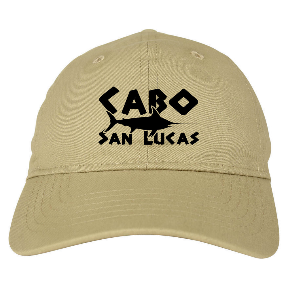 Cabo San Lucas Mexico Swordfish Mens Dad Hat Tan