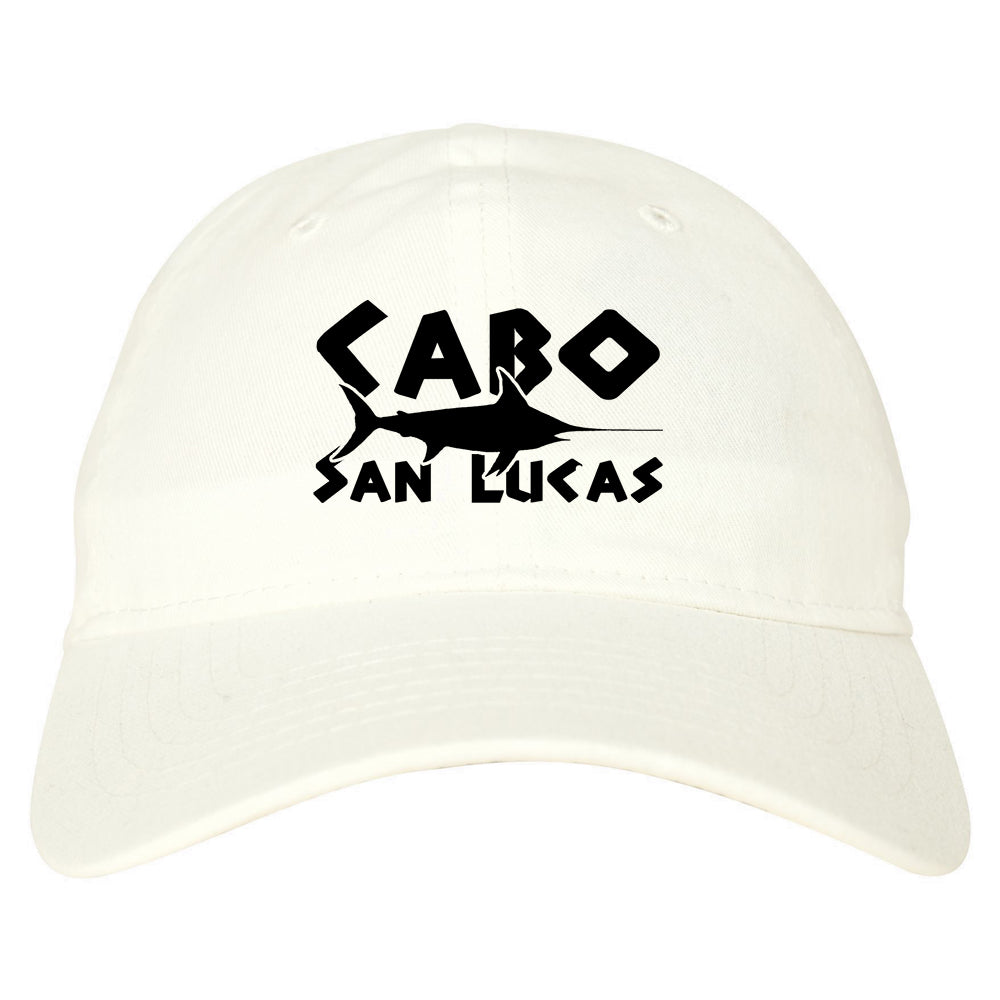 Cabo San Lucas Mexico Swordfish Mens Dad Hat White
