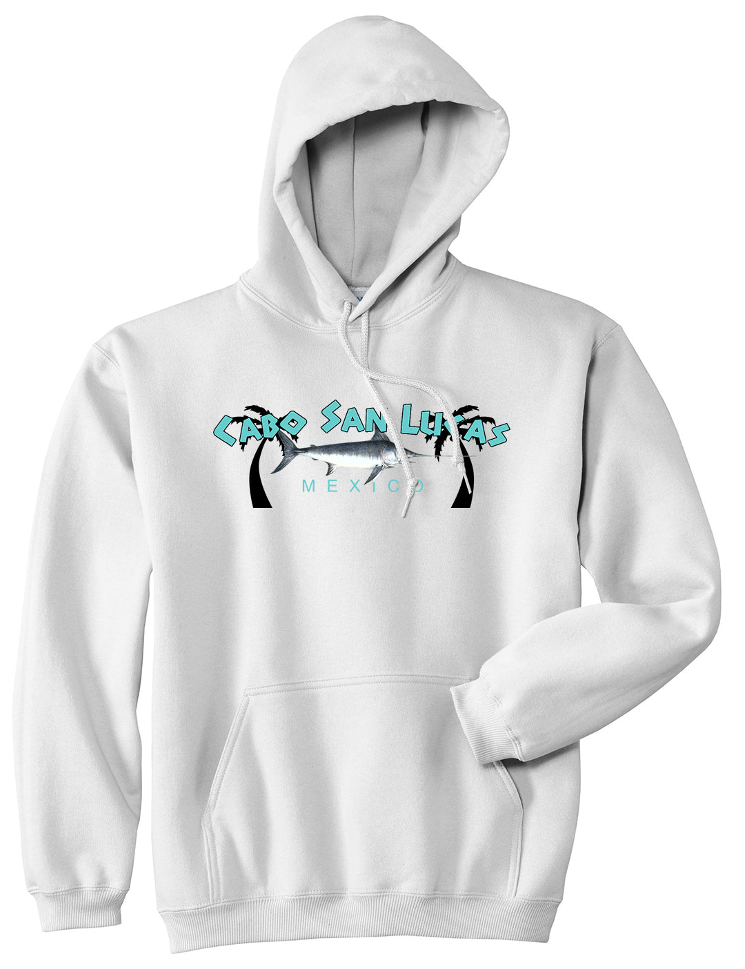 Cabo San Lucas Mexico Swordfish Mens Pullover Hoodie White